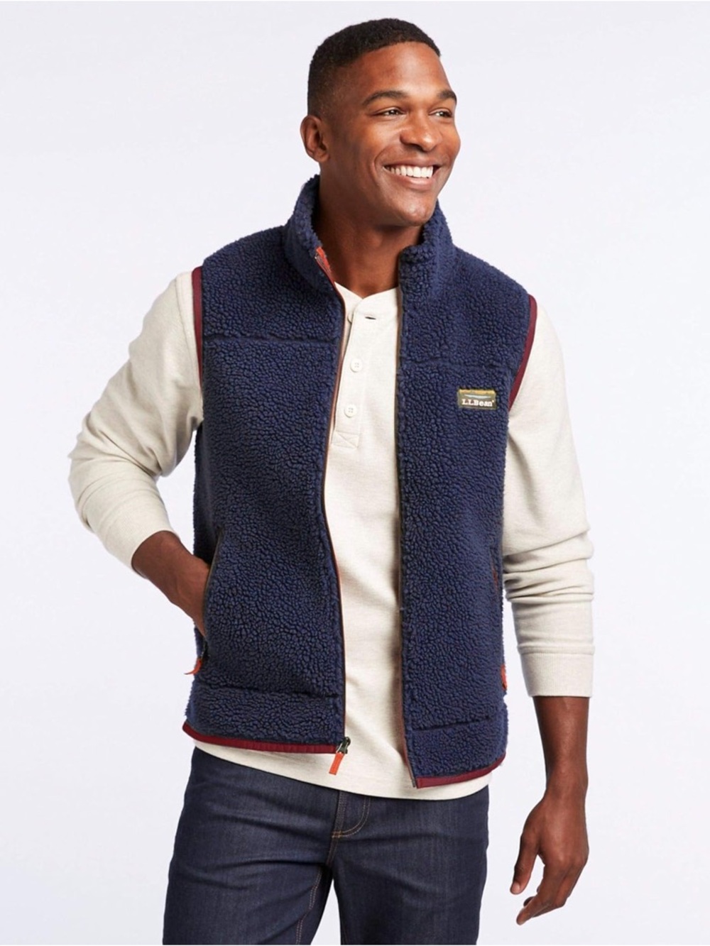 L.L.Bean Men's Mountain Pile Fleece Vest Sz Small